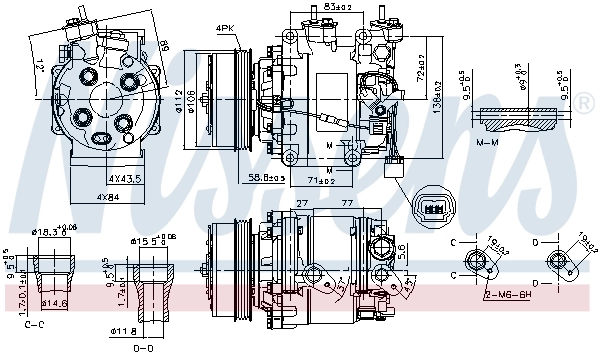 890155 Nissens Компресор холодоагенту