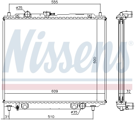 Радіатор 62801 Nissens