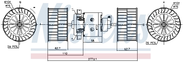 Моторчик пічки Nissens 87189