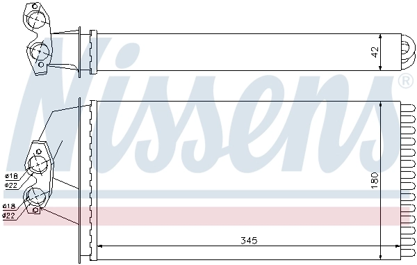 Радіатор обігрівача Nissens 72036