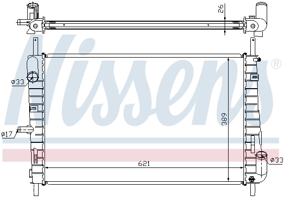 Радіатор охолодження Nissens 62025A