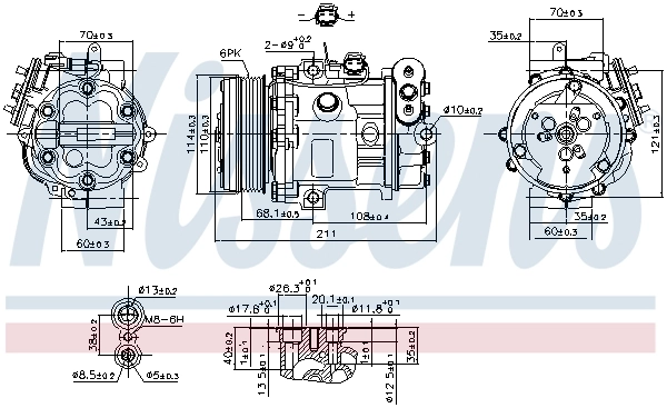 89503 Nissens Компресор холодоагенту