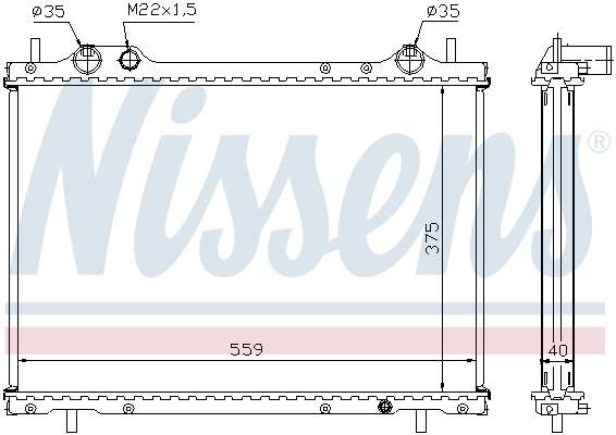Радіатор охолодження Nissens 61792A
