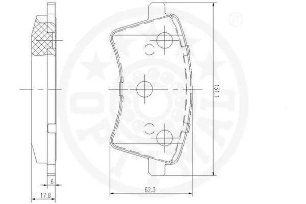 Гальмівні колодки Optimal 12462 ціна, від 18.11 USD