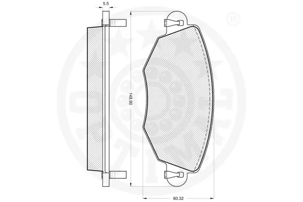 Гальмівні колодки Optimal 12091 ціна, від 20.24 USD