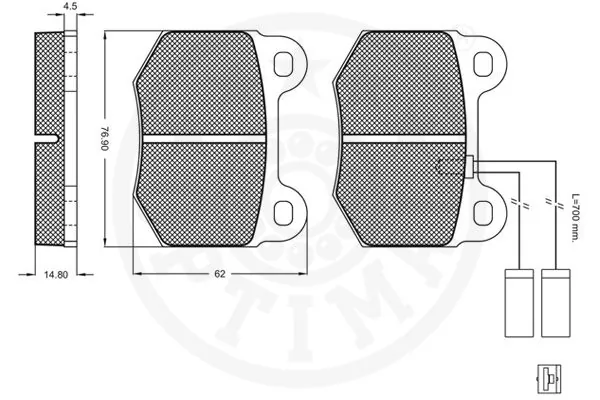 Тормозні колодки Opel 20983943