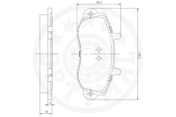 Гальмівні колодки Optimal 10270 ціна, від 9.99 USD