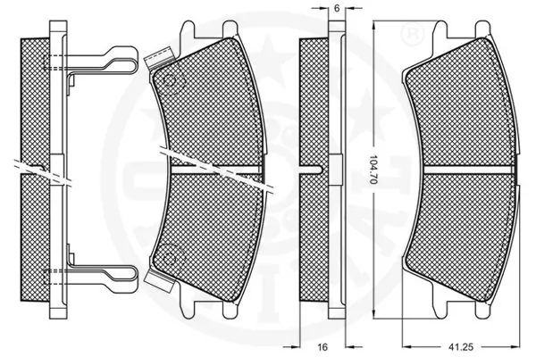 Гальмівні колодки Optimal 10261 ціна, від 15.24 USD