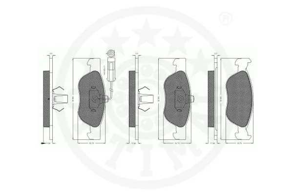 Гальмівні колодки Optimal 10393 ціна, від 16.30 USD