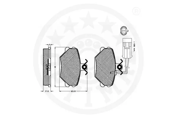 Гальмівні колодки Optimal 10070 ціна, від 9.93 USD