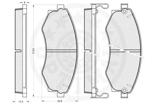 Гальмівні колодки Optimal 10130 ціна, від 12.53 USD