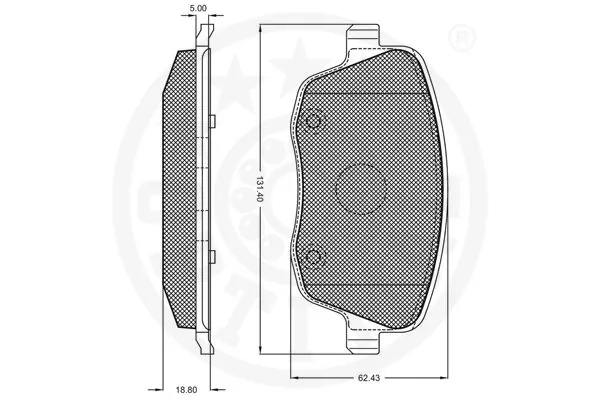 Гальмівні колодки Optimal 10492 ціна, від 18.23 USD
