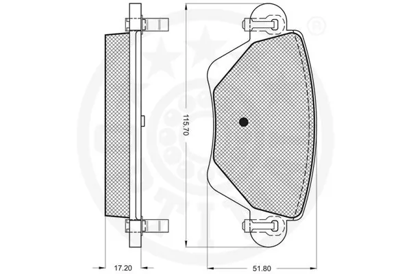 Задні гальмівні колодки Optimal 10494 ціна, від 12.92 USD