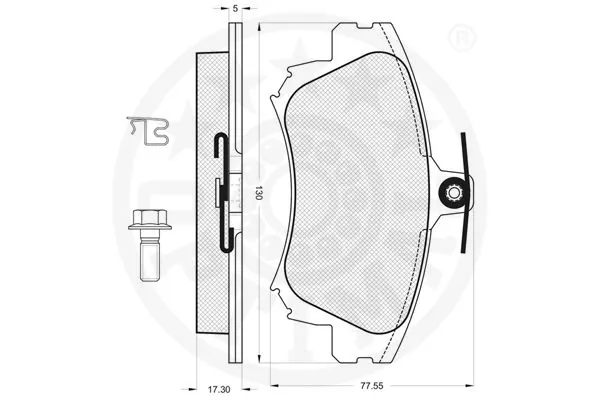 Гальмівні колодки Optimal 10335 ціна, від 16.68 USD