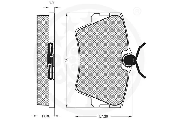 Задні гальмівні колодки Optimal 10075 ціна, від 12.00 USD