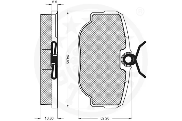 Задні гальмівні колодки Optimal 10048 ціна, від 21.32 USD