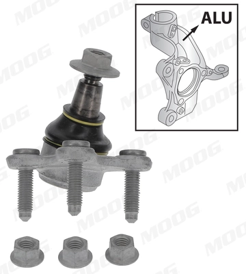 Кульова опора, нижня, права Moog VOBJ5012 ціна, від 15.57 USD