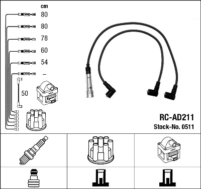 Купити Високовольтні дроти Audi 100 C3 44, 44Q