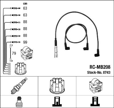 Високовольтні дроти RCMB208 NGK