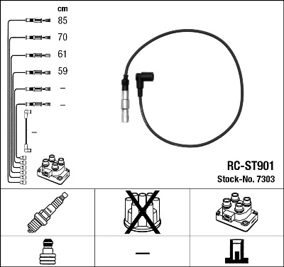Дроти запалювання VAG 030905409B ціна, від 44.08 USD