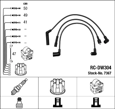 Проводи високовольтні на Daewoo Tico  KLY3