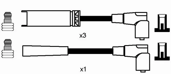 Купити 96233411 Peugeot/Citroen Провід високовольтні, комплект