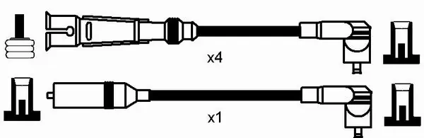 Дроти запалювання NGK RCVW206 ціна, від 46.49 USD