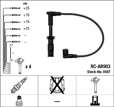Дріт високовольтний NGK RCAR1102