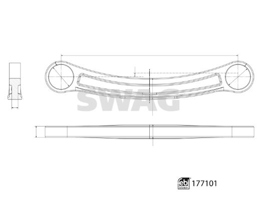 Важіль/тяга задньої підвіски подовжній нижній, правий Swag 33103899 ціна, від 47.62 USD