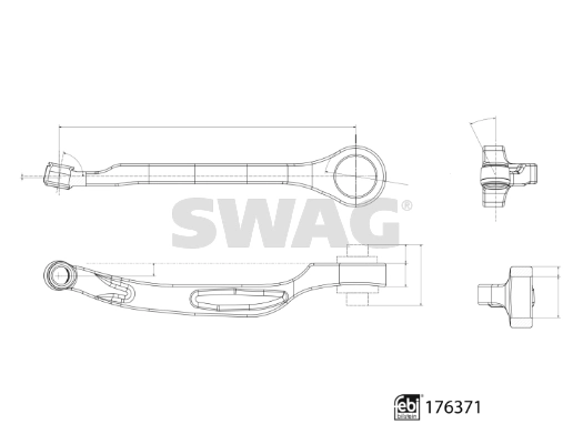 Важіль передній лівий Swag 33103498 ціна, від 104.49 USD