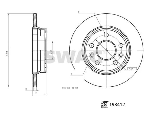 Задні дискові гальма Renault (RVI) 440A09225R ціна, від 39.75 USD