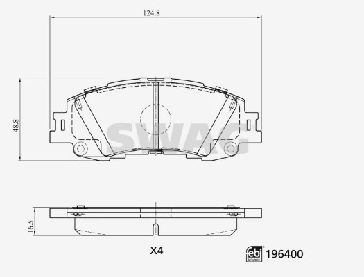 Передні тормозні колодки 04465K0020 Toyota