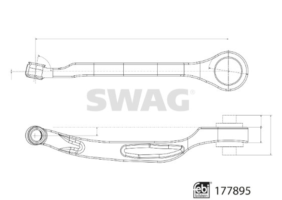 Важіль передній лівий Swag 33104357 ціна, від 100.51 USD