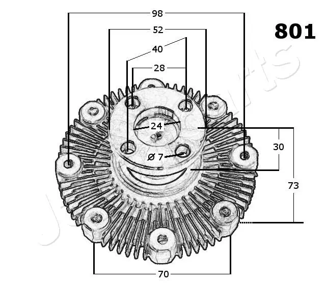 В'язкова муфта вентилятора Japan Parts VC801 ціна, від 56.71 USD