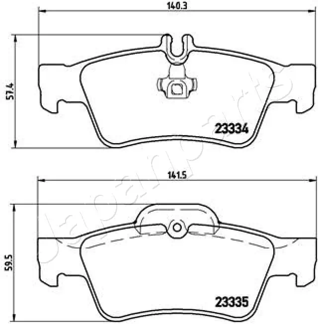 PP0511AF Japan Parts Колодки гальмівні задні, дискові