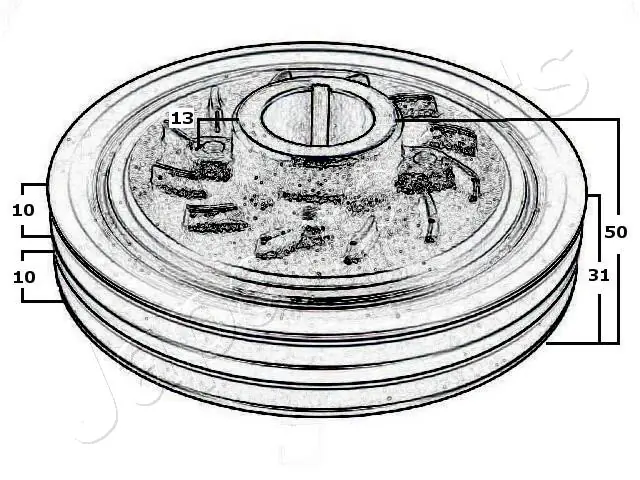 Шків колінвала (демпфер ) Japan Parts PU500 ціна, від 61.48 USD