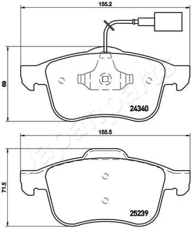PA0247AF Japan Parts Передні гальмівні колодки