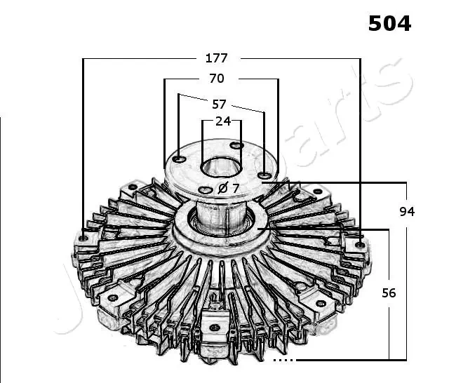 В'язкова муфта вентилятора Japan Parts VC504 ціна, від 53.06 USD