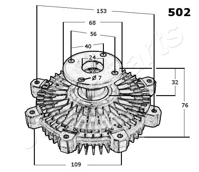 В'язкова муфта вентилятора Japan Parts VC502 ціна, від 37.62 USD