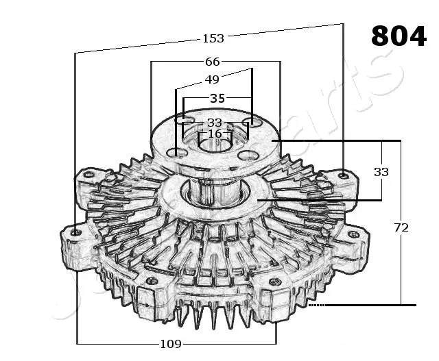 В'язкова муфта вентилятора Japan Parts VC804 ціна, від 50.54 USD