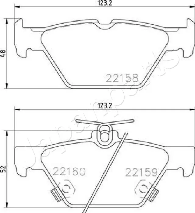 PP706AF Japan Parts Колодки гальмівні задні, дискові