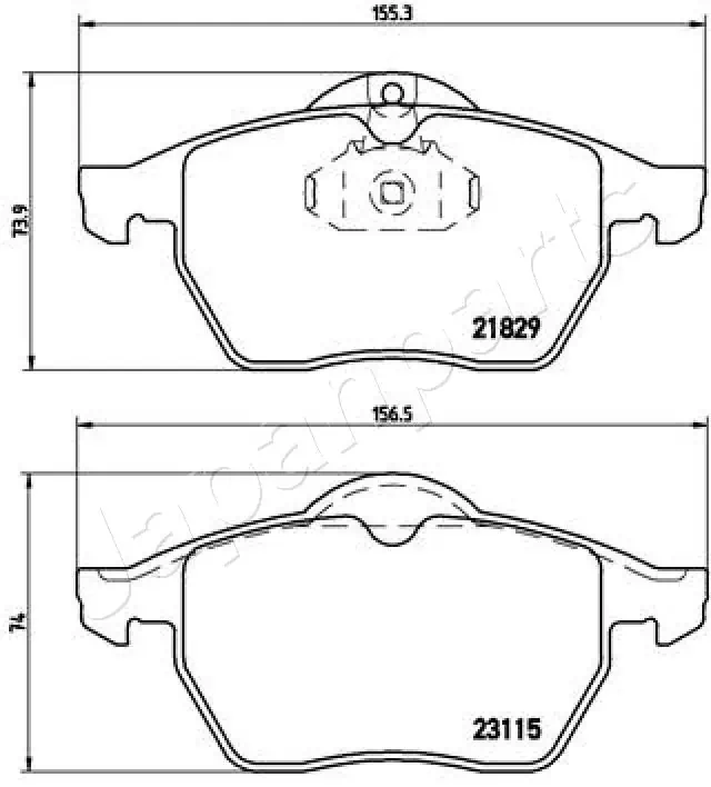 PA0404AF Japan Parts Передні гальмівні колодки