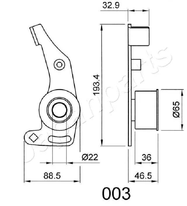 BE003 Japan Parts Ролик натягувач