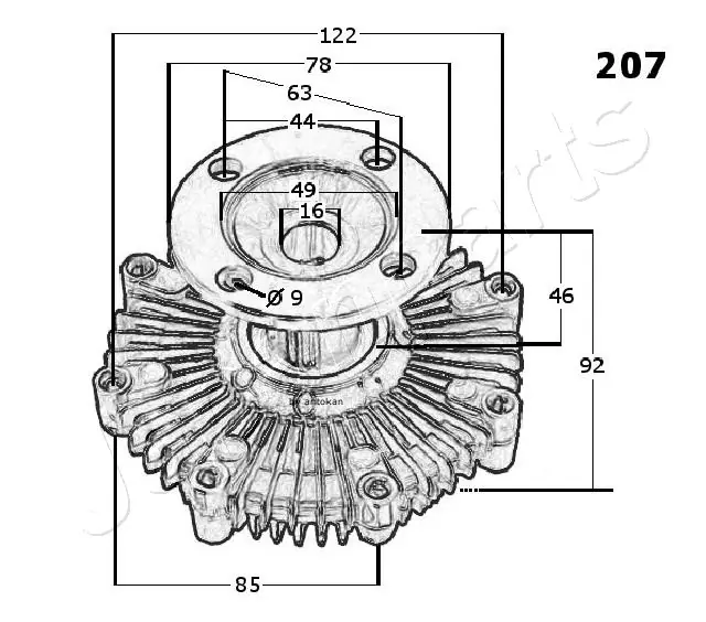В'язкова муфта вентилятора Japan Parts VC207 ціна, від 44.14 USD