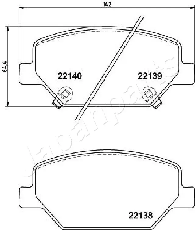 PA0418AF Japan Parts Передні гальмівні колодки
