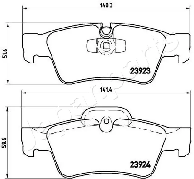 PP0515AF Japan Parts Колодки гальмівні задні, дискові