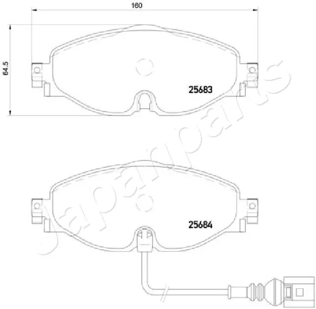 PA0907AF Japan Parts Передні гальмівні колодки