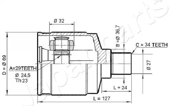 Купити ШРКШ внутрішній, передній, лівий Daewoo Lanos  KLAT