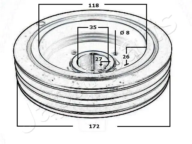 Купити PU500 Japan Parts Шків колінчастого вала