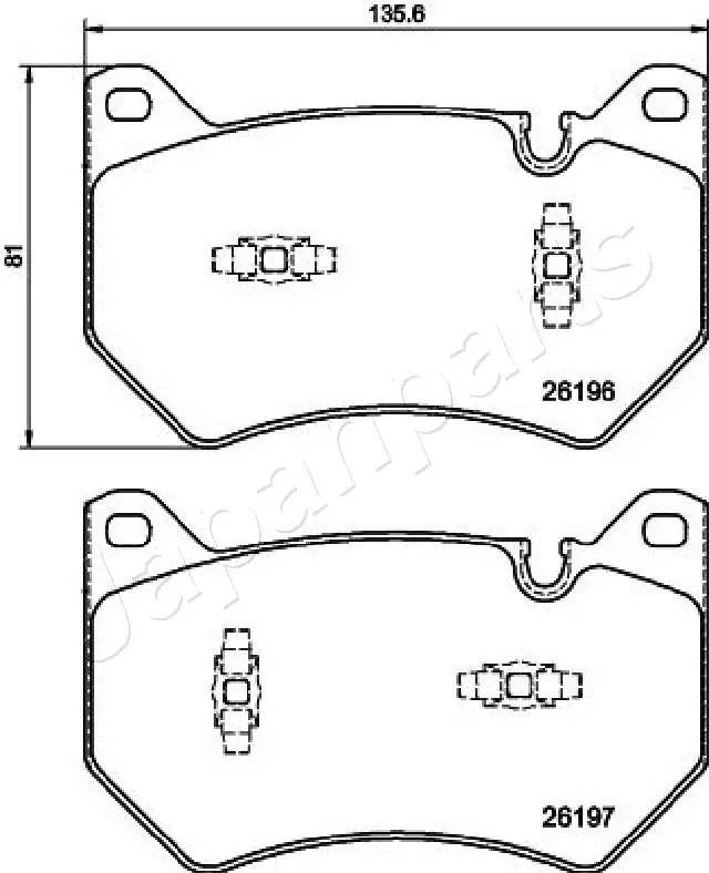 PA0963AF Japan Parts Передні гальмівні колодки